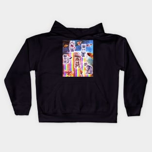 Outer Space Galaxy Cats With Rainbow Kids Hoodie